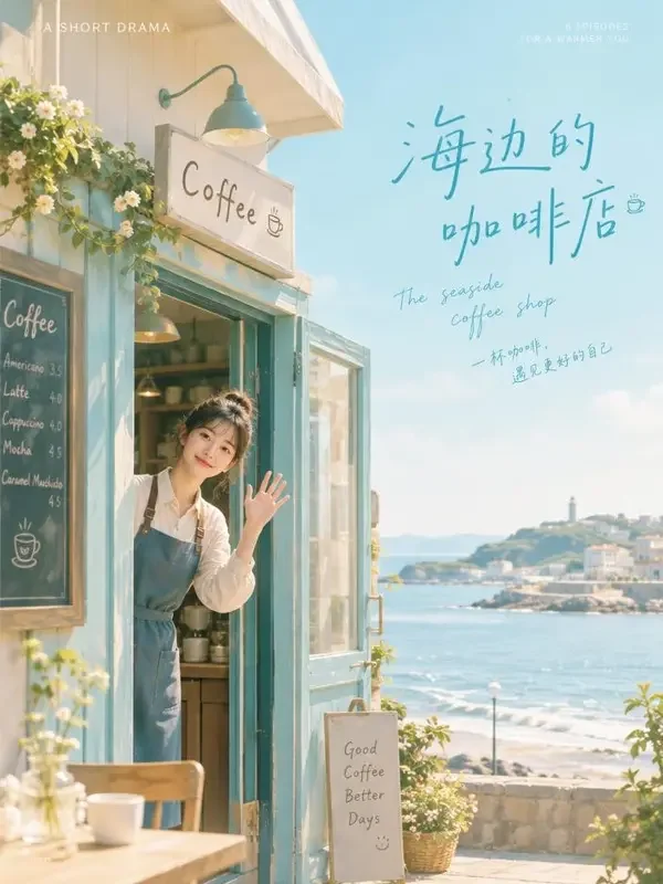 蕃茄漫剧《云边小镇的咖啡店》封面海报